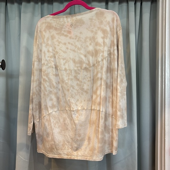 lululemon athletica Cream Tie-Dye Long Sleeve Top - Picture 2 of 2